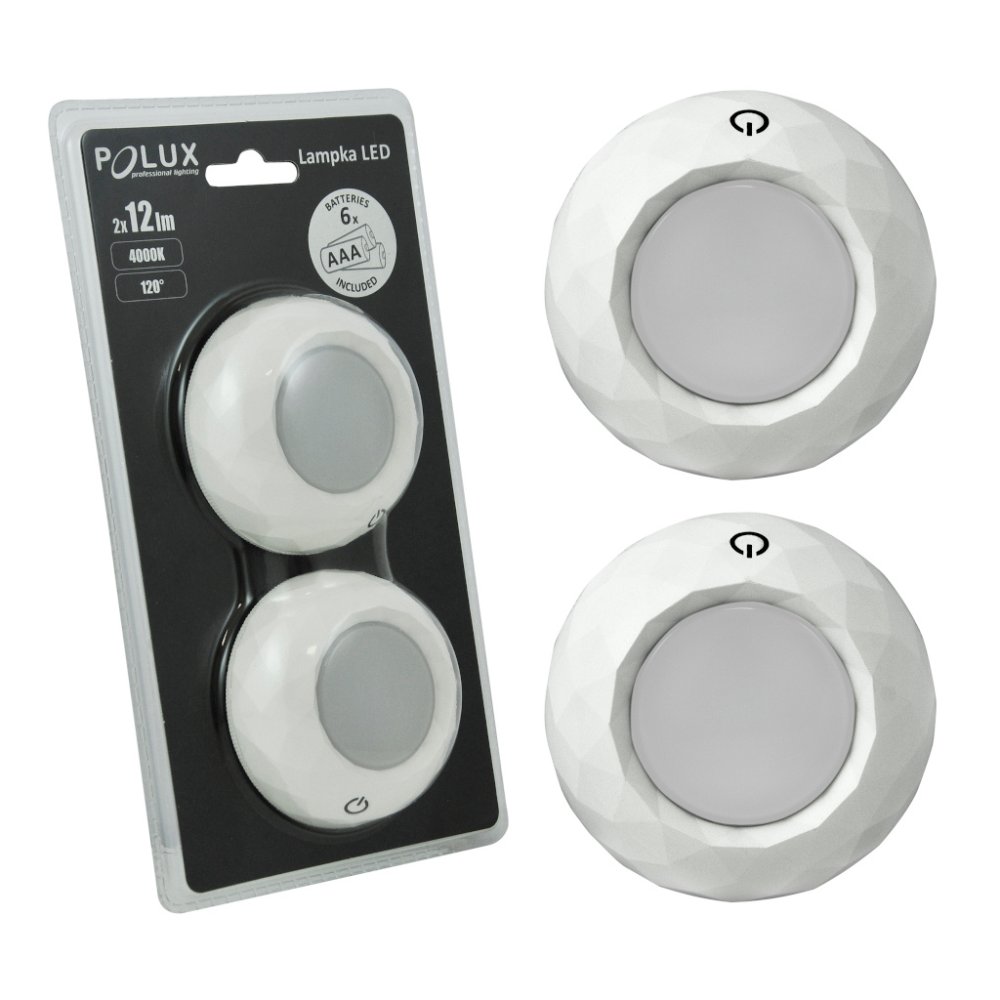 2x LED SMD 12lm 4000K GOLDLUX (Polux) svetlo pod nábytok biela