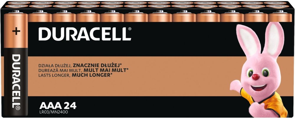 Alkalické batérie DURACELL Basic AAA LR03 24ks