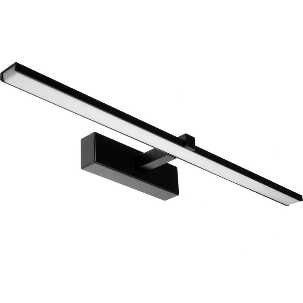 Svietidlo nad zrkadlo VENUS LED kúpeľňové nástenné svietidlo 12W 840lm čierne neutrálne 60 cm