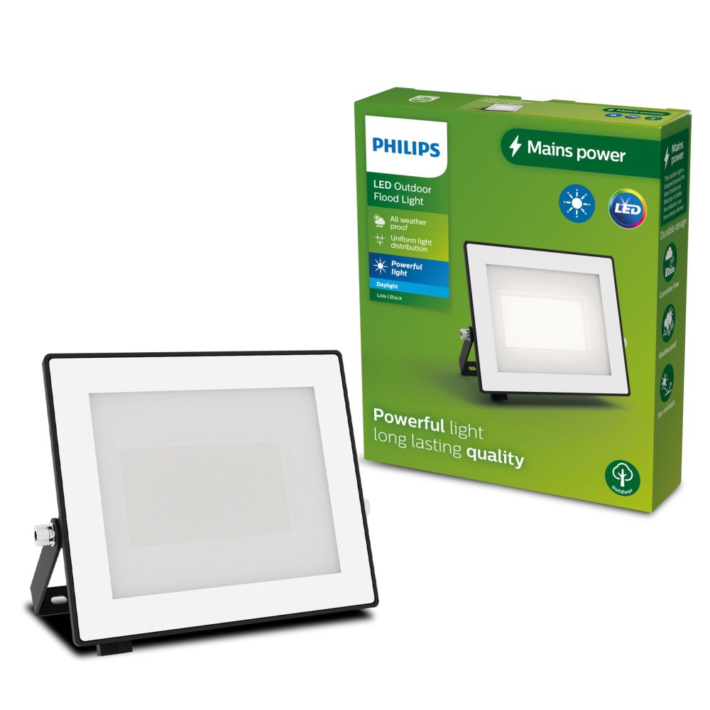 LED reflektor 30W 3200lm 5000K IP65 Black Lois Philips