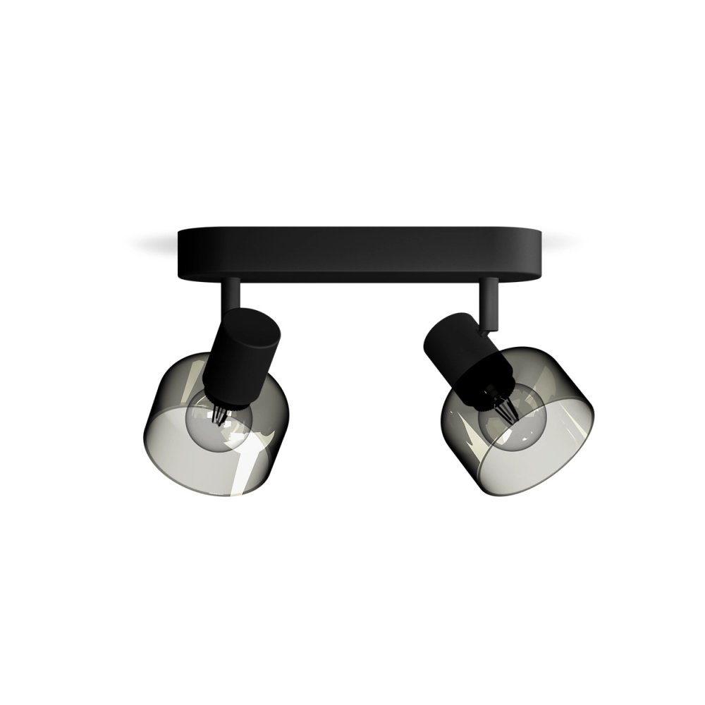 E-shop Reflektorové stropné svietidlo 2x E14 Black Sleet Philips