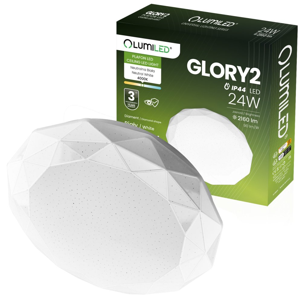 E-shop LED stropné svietidlo GLORY2 24W IP44 Round 35cm LUMILED