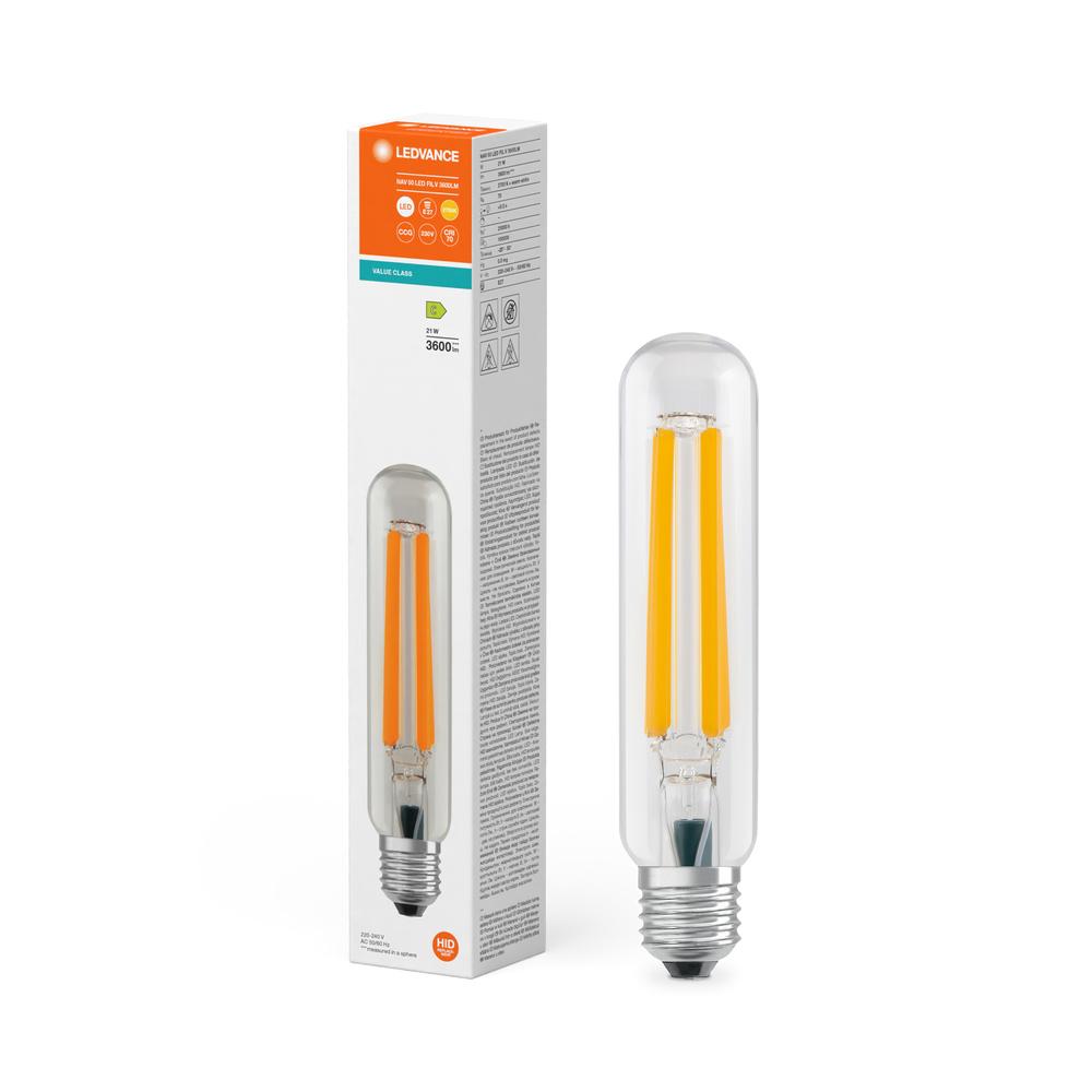 LED žiarovka E27 21W = 50W 3600lm 2700K Warm 360° Filament Ledvance