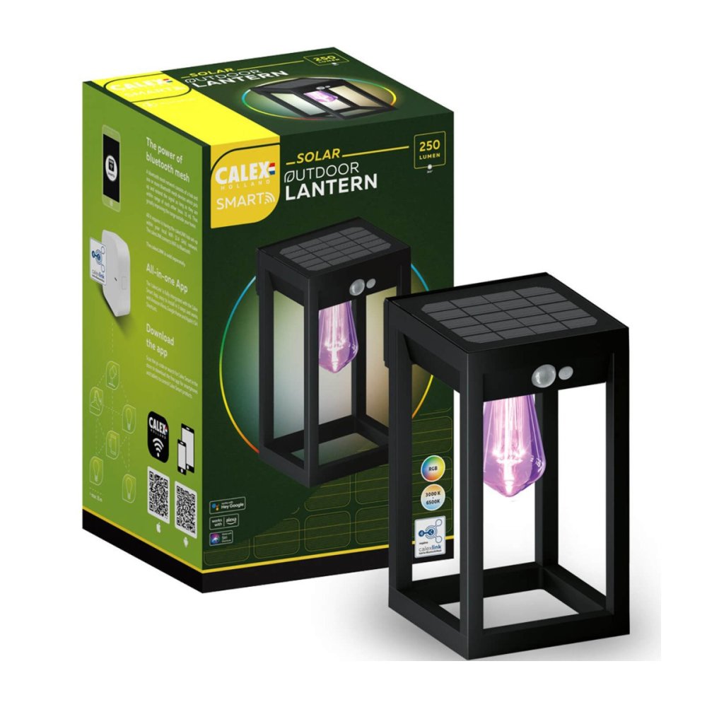 Solárna záhradná lampa LED RGB + CCT Bluetooth MESH Smart TUYA CALEX