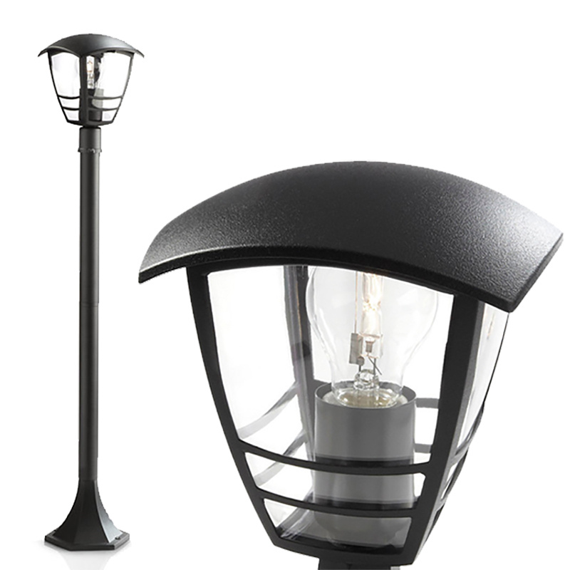 Vonkajší LED lampáš CREEK myGarden E27 IP44 100cm čierny PHILIPS