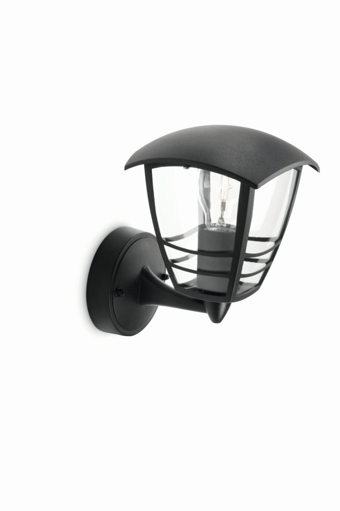 E-shop CREEK myGarden E27 IP44 LED fasádne nástenné svietidlo čierne PHILIPS