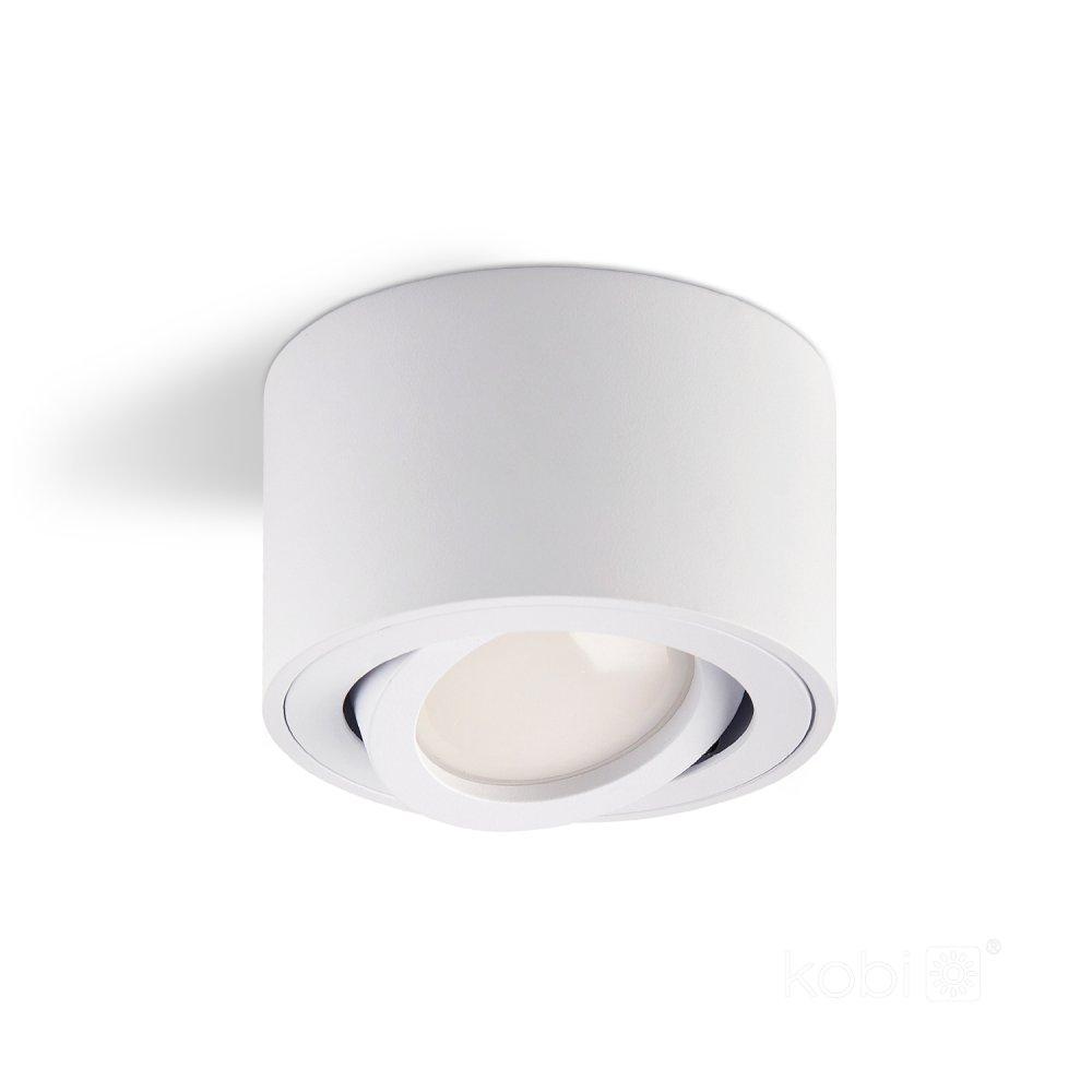 E-shop Povrchová montáž svietidla HALOGEN SPOT 50mm White Round Movable OH36S Kobi