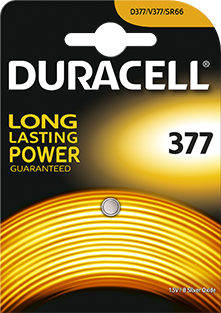 Duracell Silver D 377/SR66/SR626SW Blister 1
