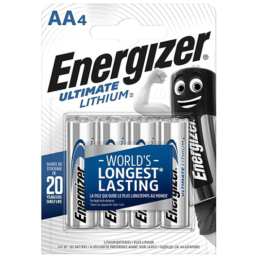 4x ENERGIZER ULTIMATE LITHIUM AA LR6 1,5V batérie Blister