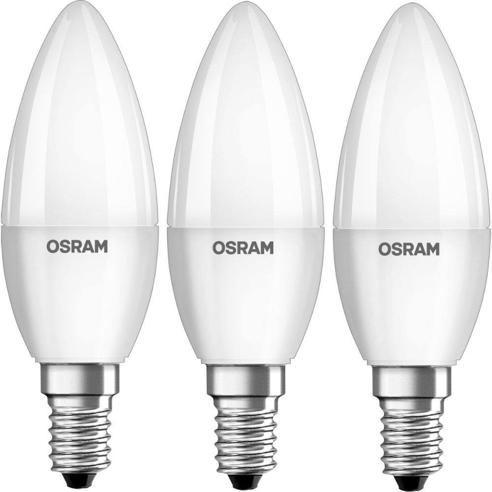 3PAK LED žiarovka E14 B35 7W = 60W 806lm 2700K Warm 200° OSRAM VALUE