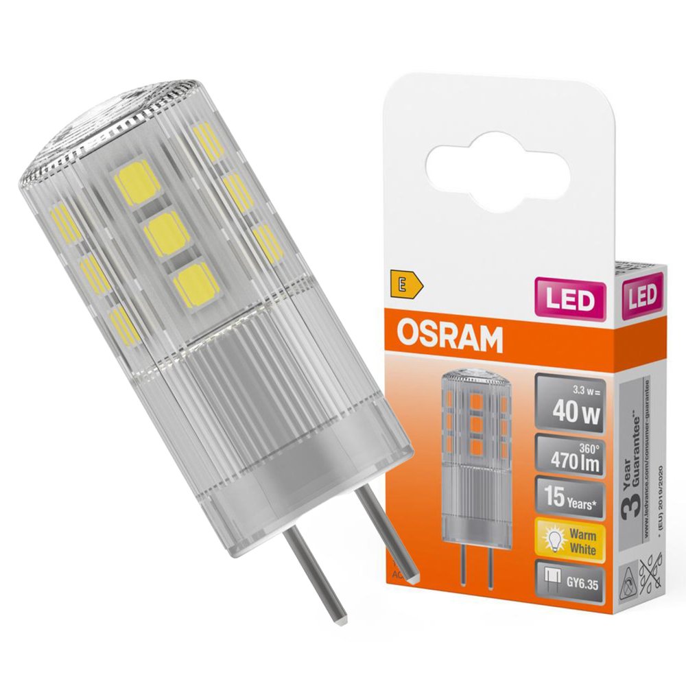 LED žiarovka GY6.35 3,3W = 40W 470lm 2700K Warm 12V 320° LED PIN Osram