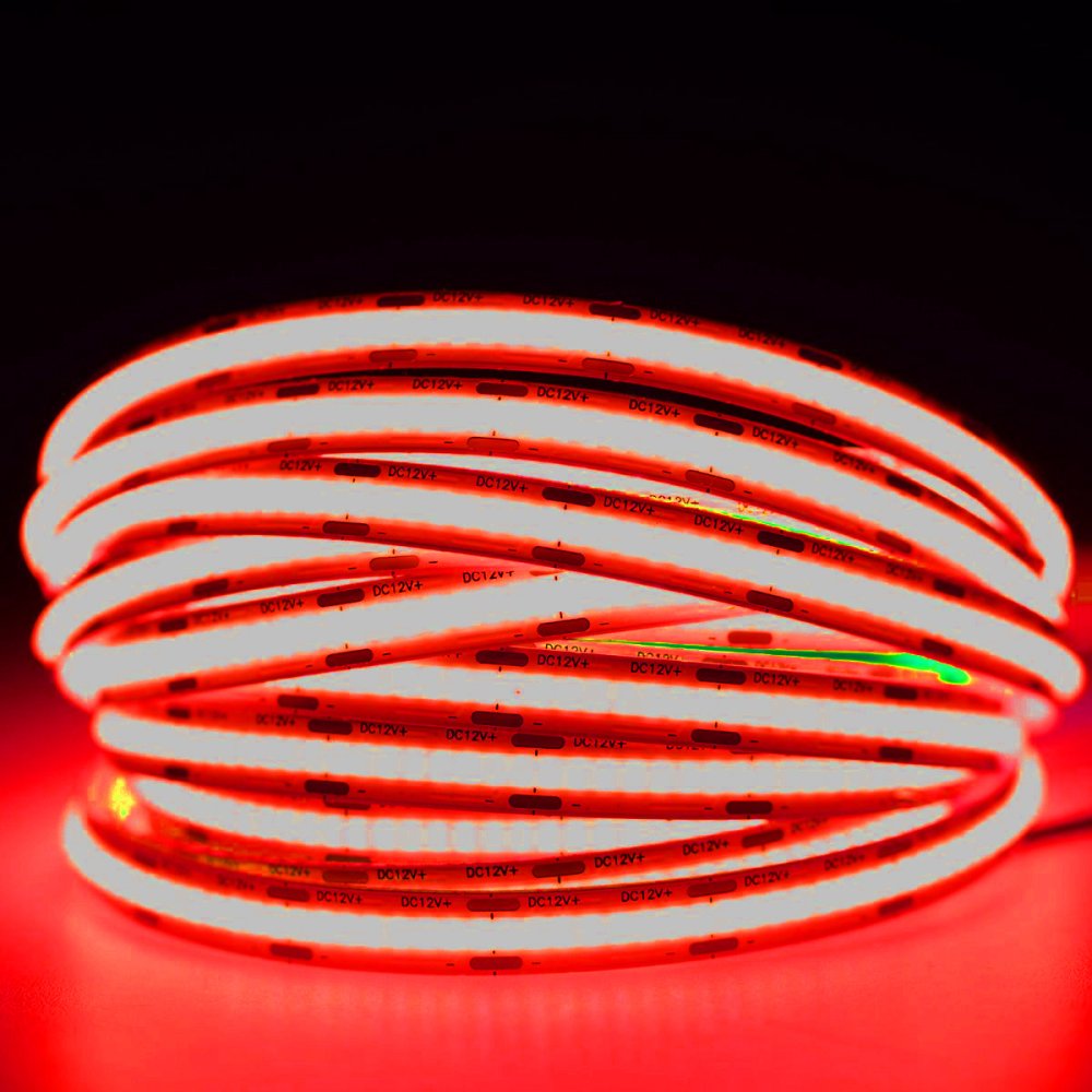 LED pásik 12V COB 45W 480LED 2835 červená 8mm 5m ECOLIGHT