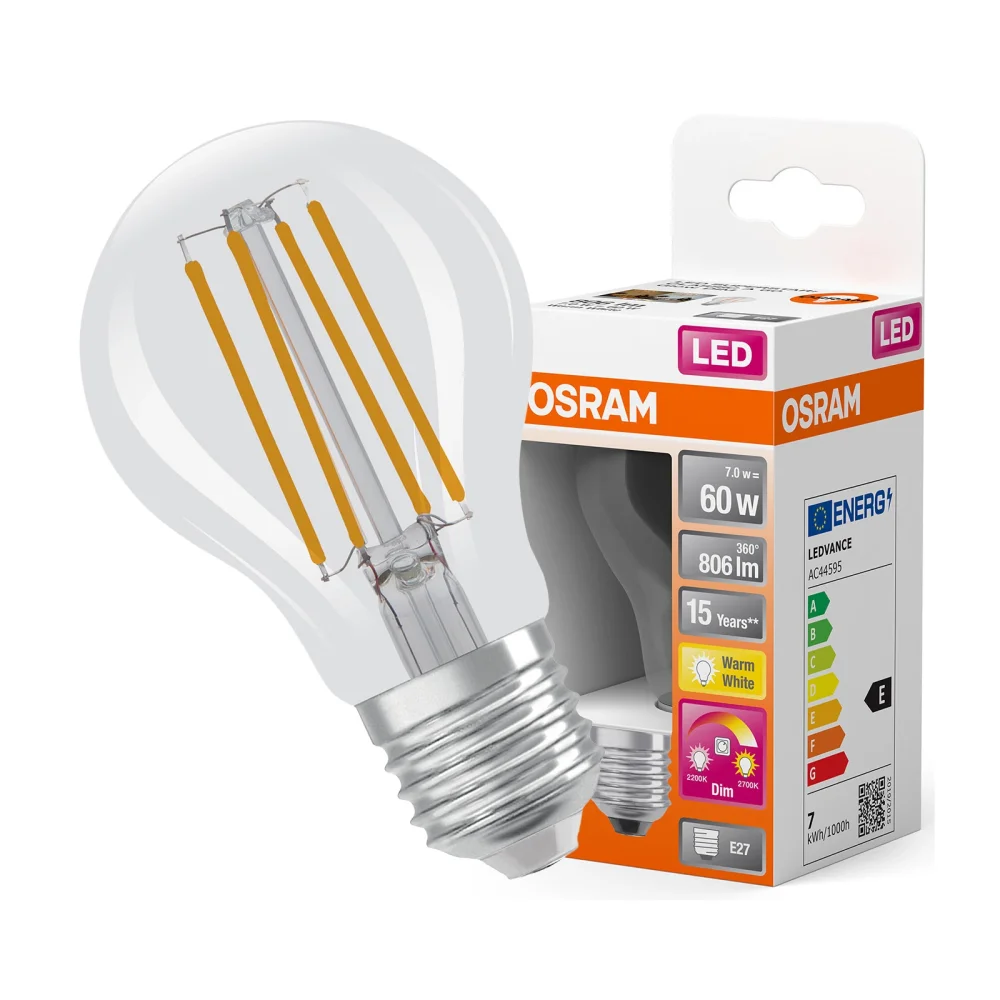 LED žiarovka A60 E27 7W = 60W 806lm 2200-2700K CCT 320° Stmievateľná CLASSIC Osram
