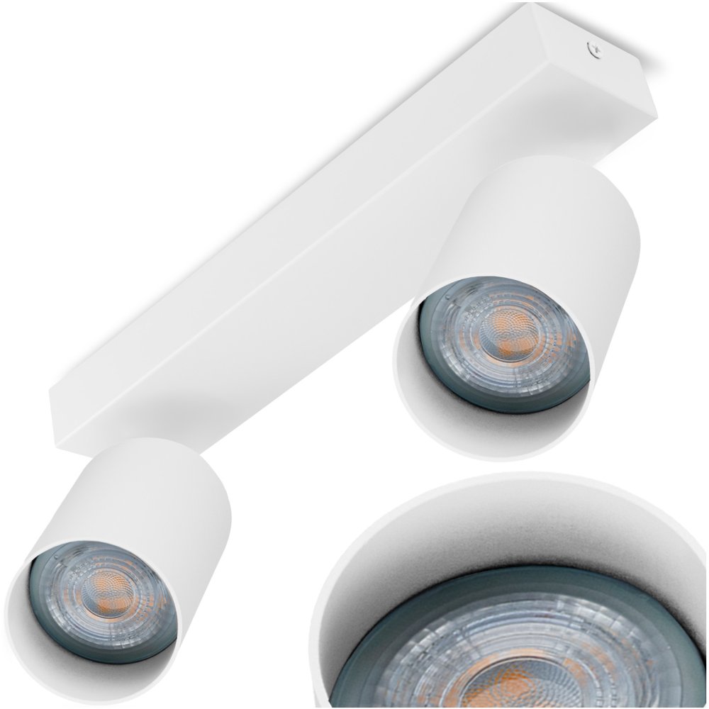 E-shop Stropná lampa SPOT TUBA reflektor halogénové svietidlo 2x GU10 TABULA LUMILED