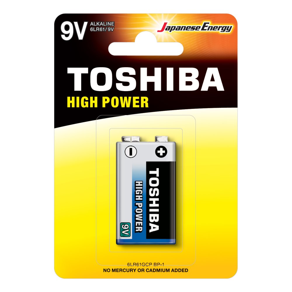 Alkalické batérie TOSHIBA HIGH POWER 6LF22G 1,5V Blister 1ks