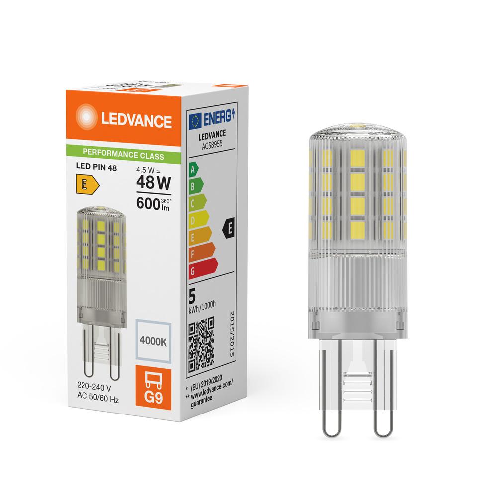 LED žiarovka G9 4,5W = 48W 600lm 4000K Neutrálna 320° Ledvance