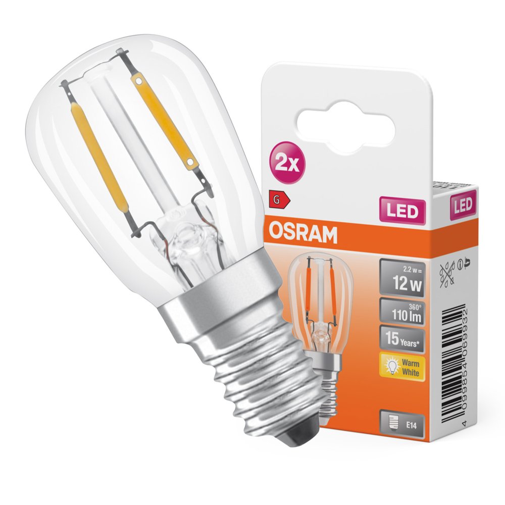 2x LED žiarovka T26 Tubular E14 1,3W = 10W 110lm 2700K Warm 300° SPECIAL Osram