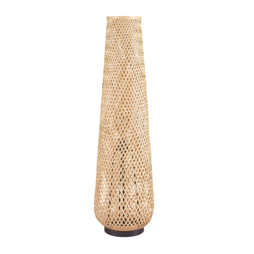 E-shop Stojacia dekoratívna lampa E27 béžová BAMBOO NATURAL