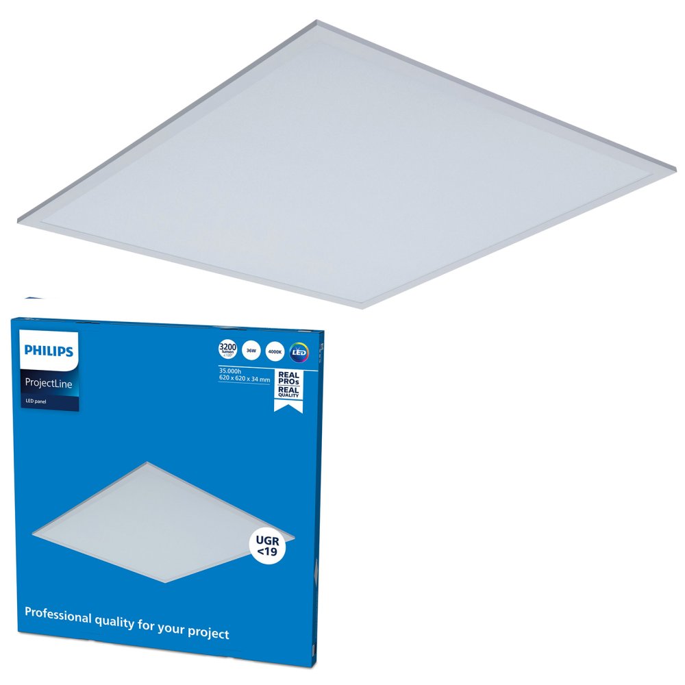 LED panel 62x62 36W 3200lm 4000K White Projetline Philips