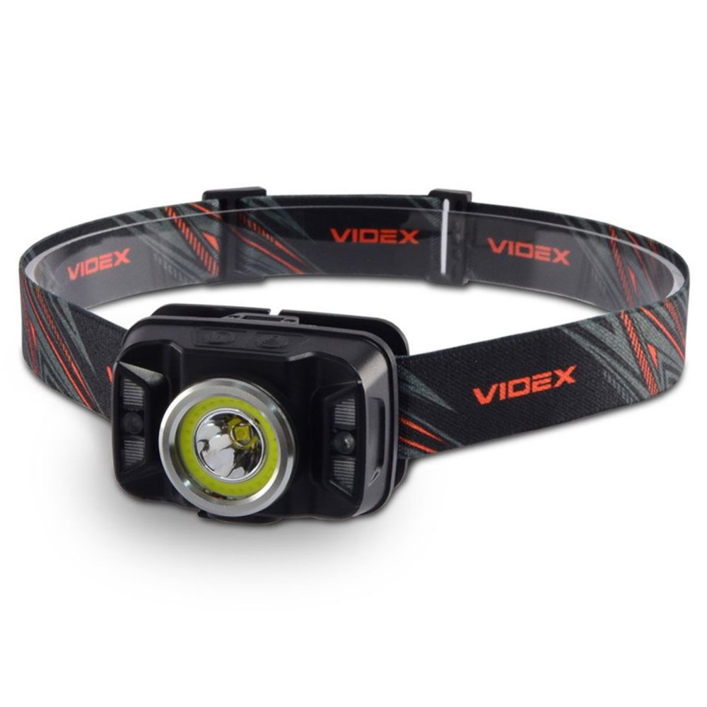 E-shop Nabíjateľná LED hlavová baterka s dotykovým senzorom 5W + COB 410lm 5000K H035C VIDEX