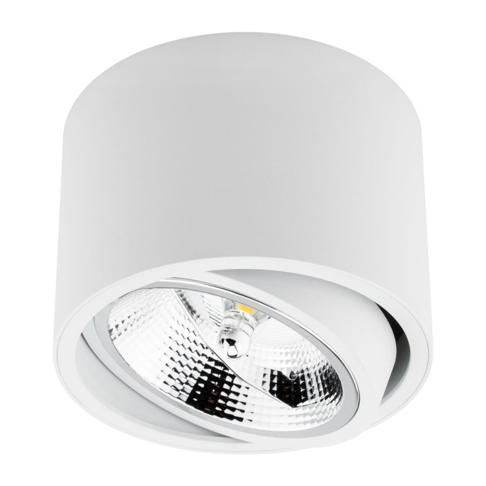 Povrchová montáž HALOGEN SPOT TUBA Movable GU10 AR111 Round White 100mm TELES LUMILED