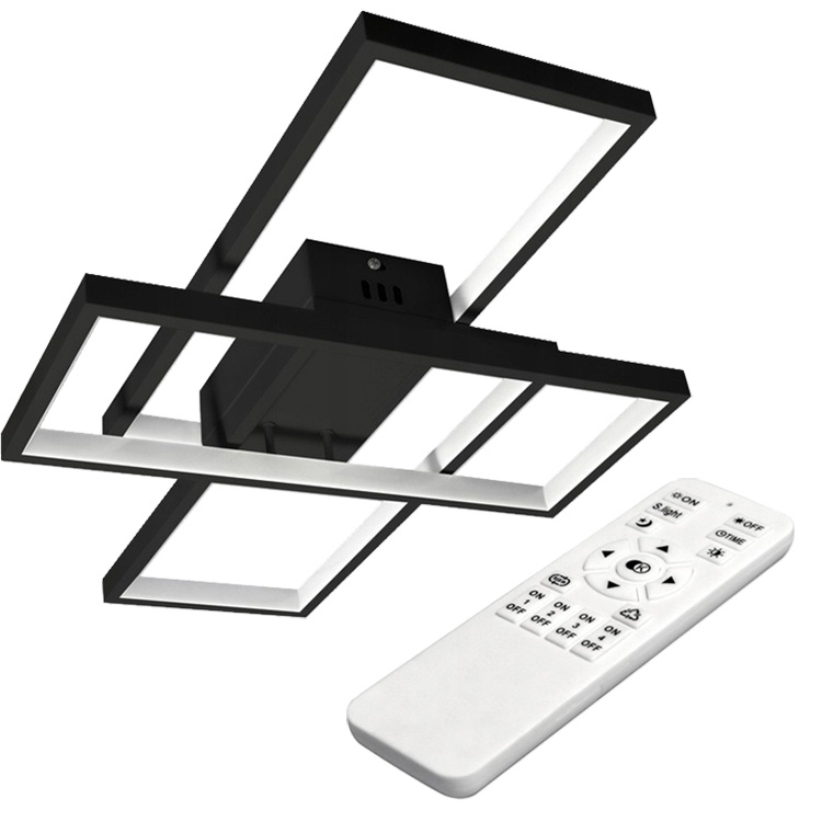 LED luster Stropné svetlo 72W CCT GALAXIS ORION Black + diaľkové ovládanie
