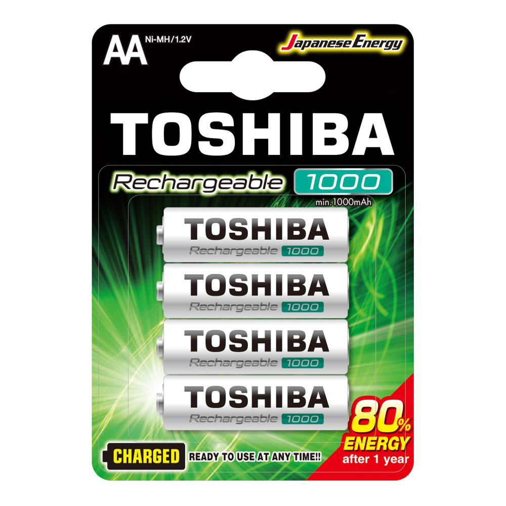Nabíjacie batérie TOSHIBA READY TO USE AA 1,2V 1000MAH Blister 4ks