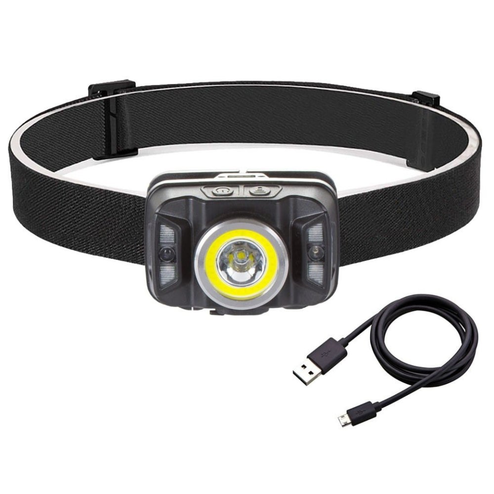 Dobíjací LED svetlomet so senzorom pohybu XTE 5W + COB 10W VA0025 VAYOX