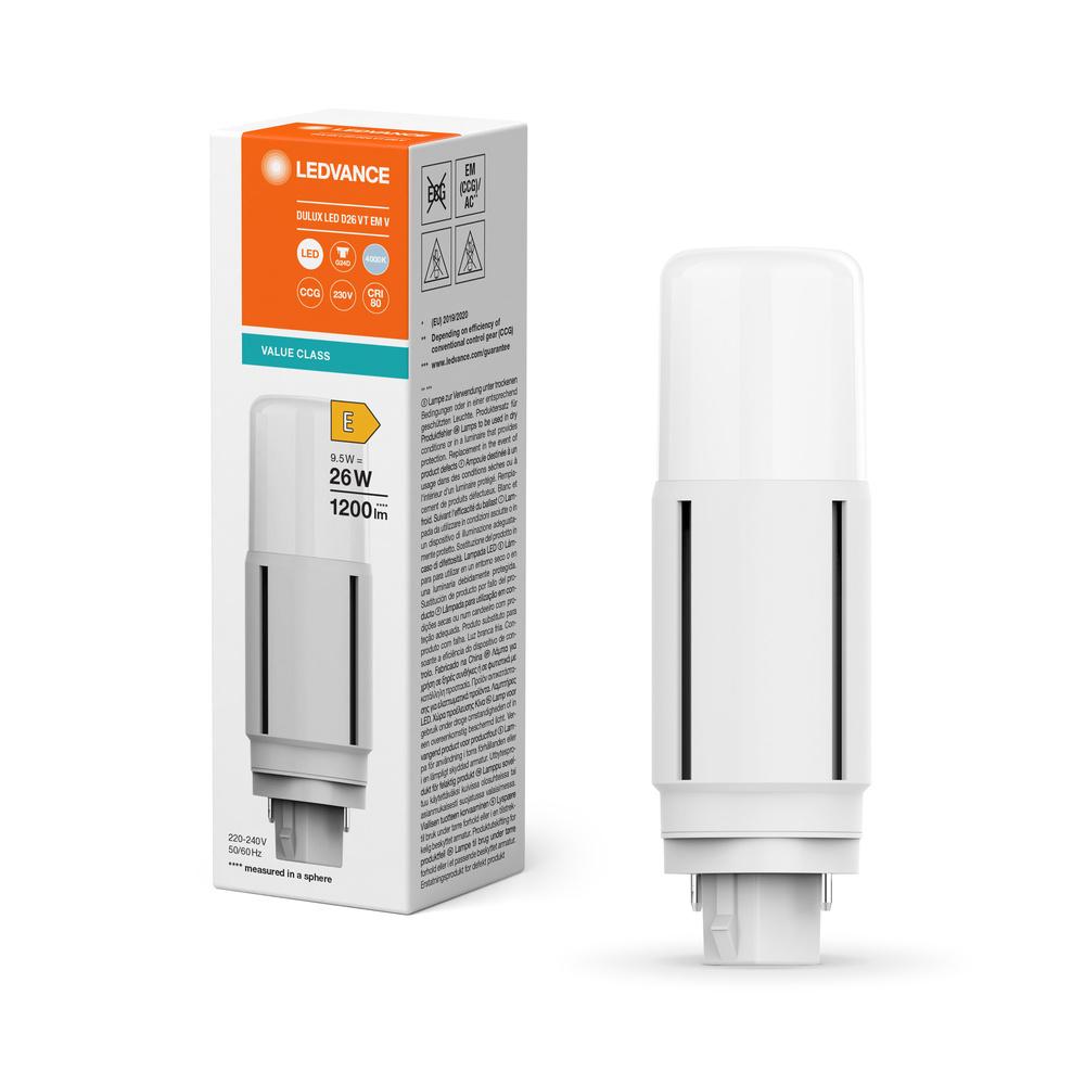 LED žiarivka G24d 9,5W = 26W 1200lm 4000K Neutral Dulux D VT EM & AC Ledvance