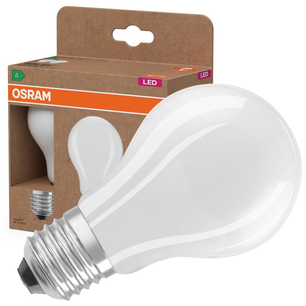 2x LED žiarovka A60 E27 3,8W = 60W 806lm 2700K Warm 300° Filament CLASSIC ENERGETIC EFFICIENCY Osram