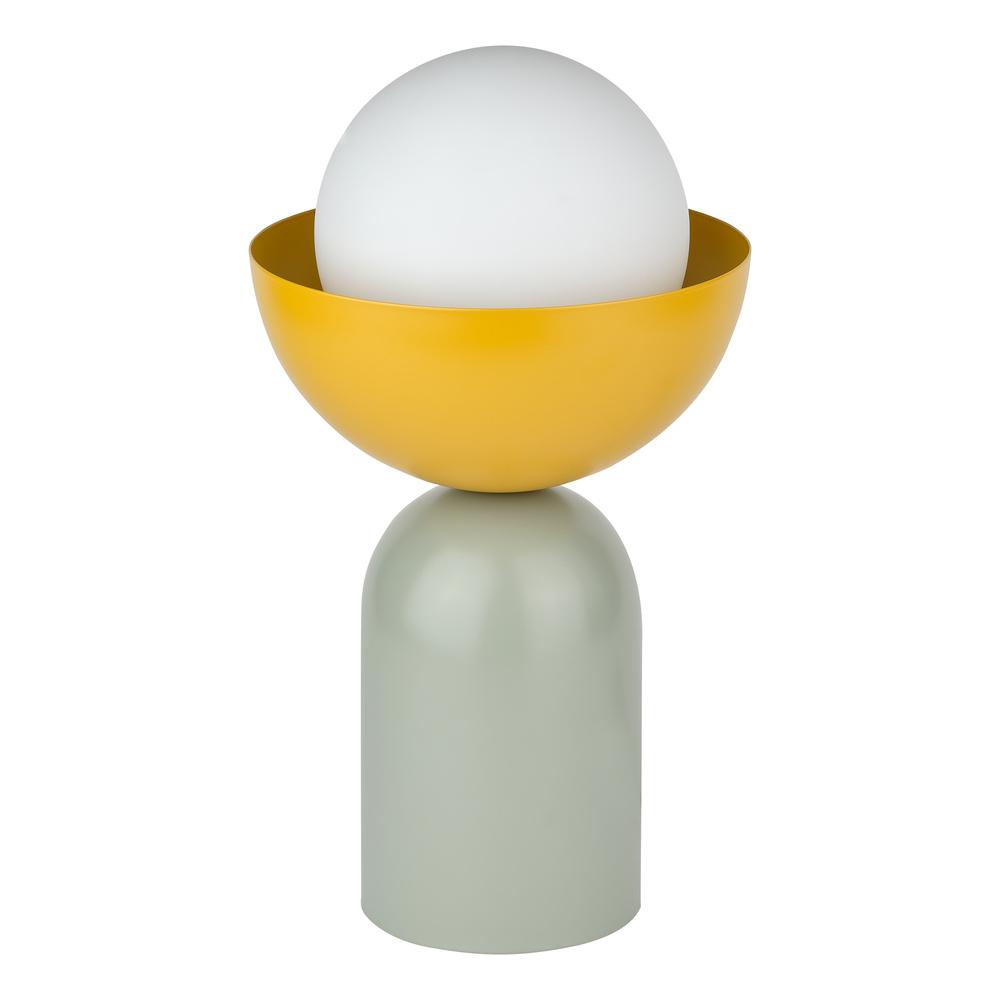 E-shop Stolová dekoratívna lampa osvetľovacie svietidlo E14 zelená žltá Decor Bowl Osram