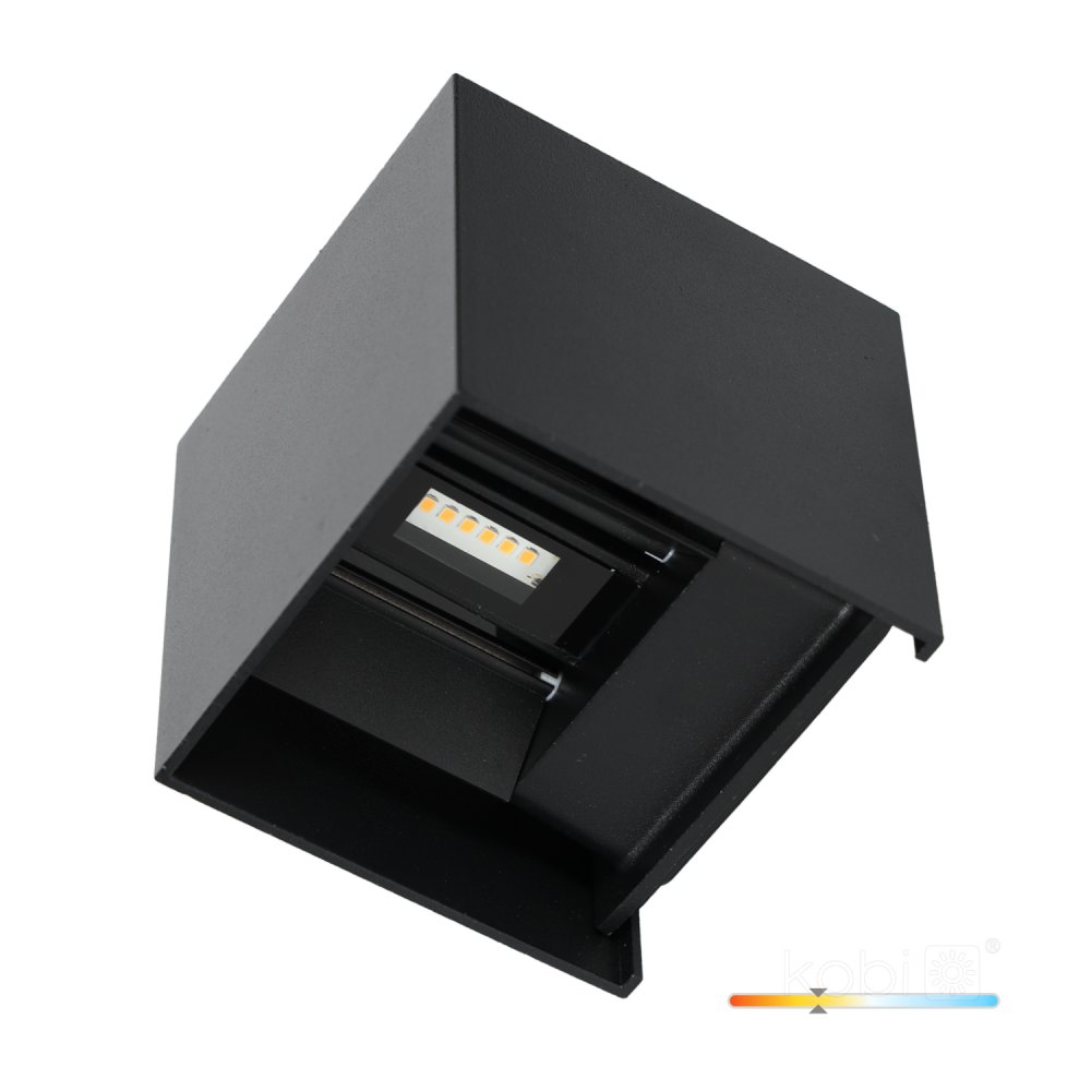 E-shop Nástenné svietidlo LED 6W 420lm 3000K neutrálna 2x LED IP54 čierna Querk