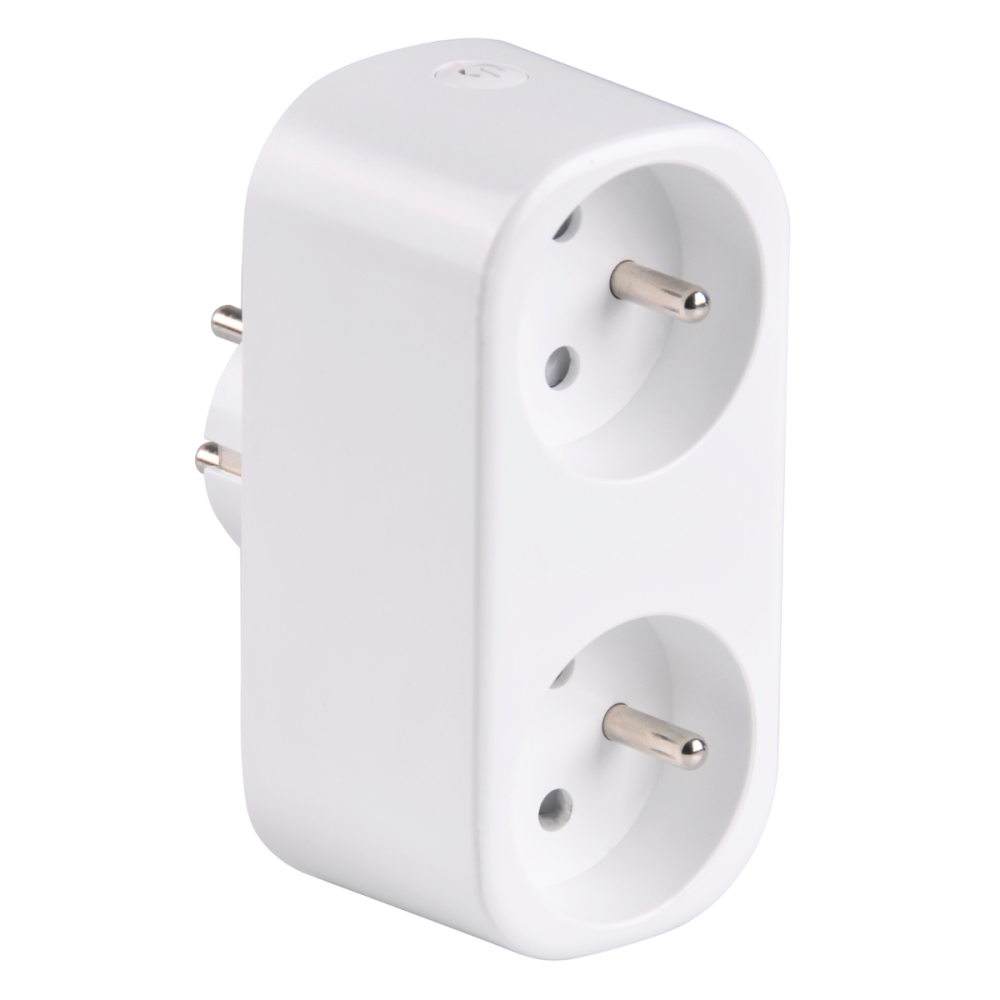 Dvojzásuvka inteligentná so spínačom 16A 3680W SMART WiFi Sanico Goldlux