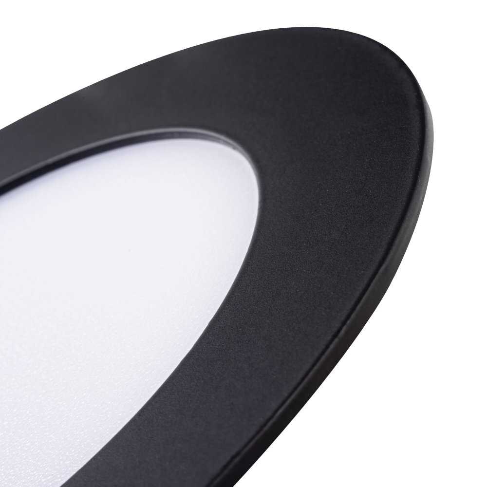 E-shop Zapustené svietidlo downlight LED 6W 270lm 3000K teplá 110° okrúhle čierne ROUNDA