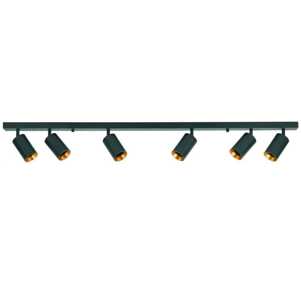 E-shop LED stropné/stenové svetlo 6 x GU10 MARIBEL Black GOLDLUX (Polux)