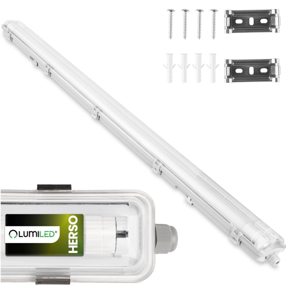 E-shop Hermetické svietidlo LED prachotesné 1x 150cm T8 G13 IP65 HERSO Lumiled