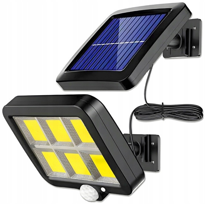 Solárne reflektory LED Halogénová záhradná lampa 6500K IP65 Senzor pohybu a súmraku DECRO LUMILED