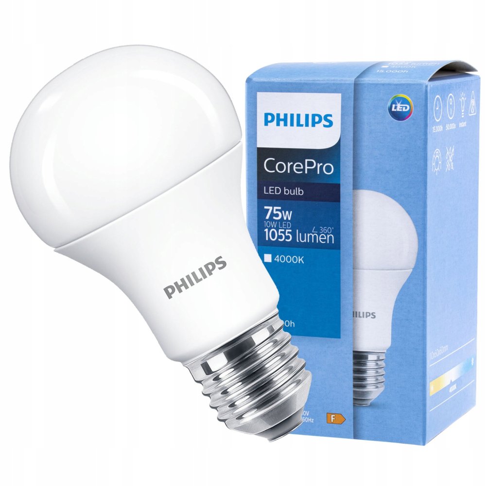 LED žiarovka E27 A60 10W = 75W 1055lm 4000K Neutrálna PHILIPS