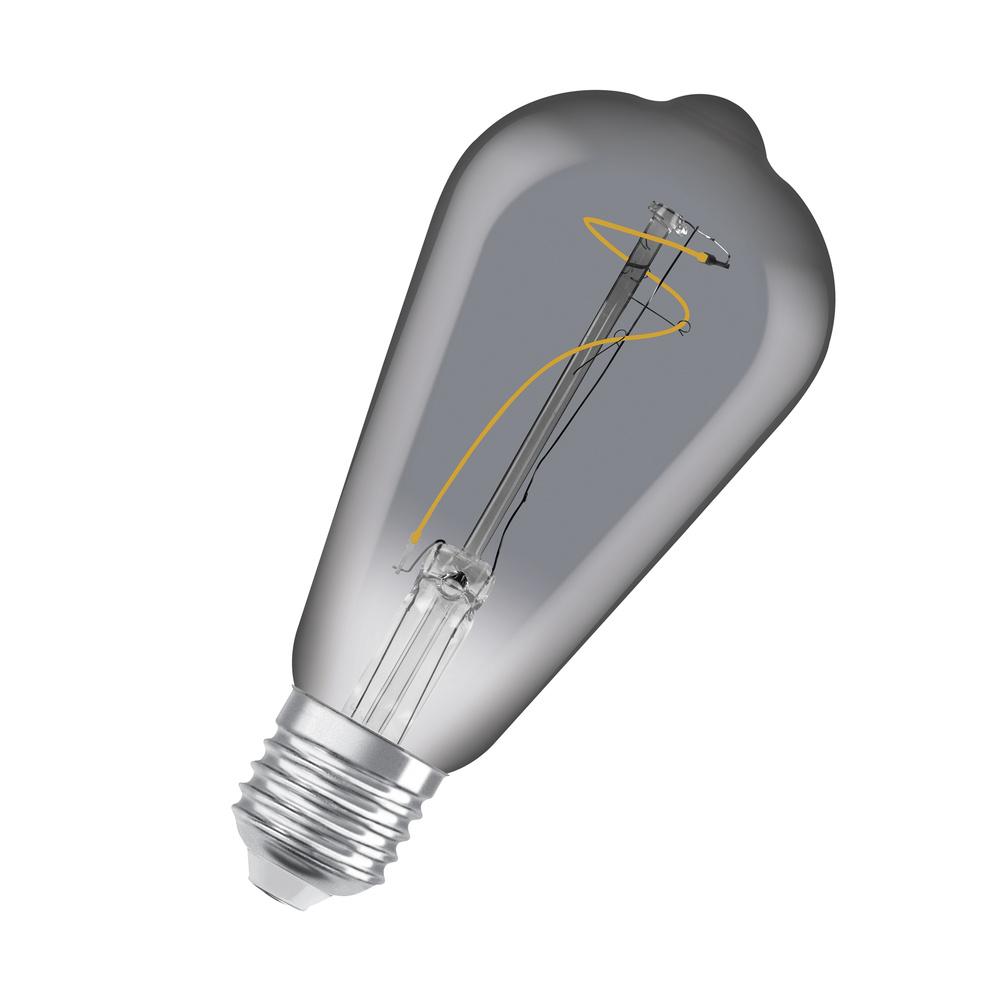 E-shop Dekoratívna žiarovka LED G64 Sphere E27 3,4W = 10W 100lm 1800K Warm 320° Smoked Vintage 1906 Osram