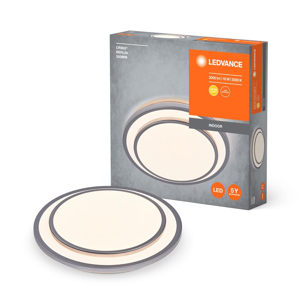 LED stropné svietidlo 16W 1000lm 3000K Warm Silver 29cm Orbis Ledvance
