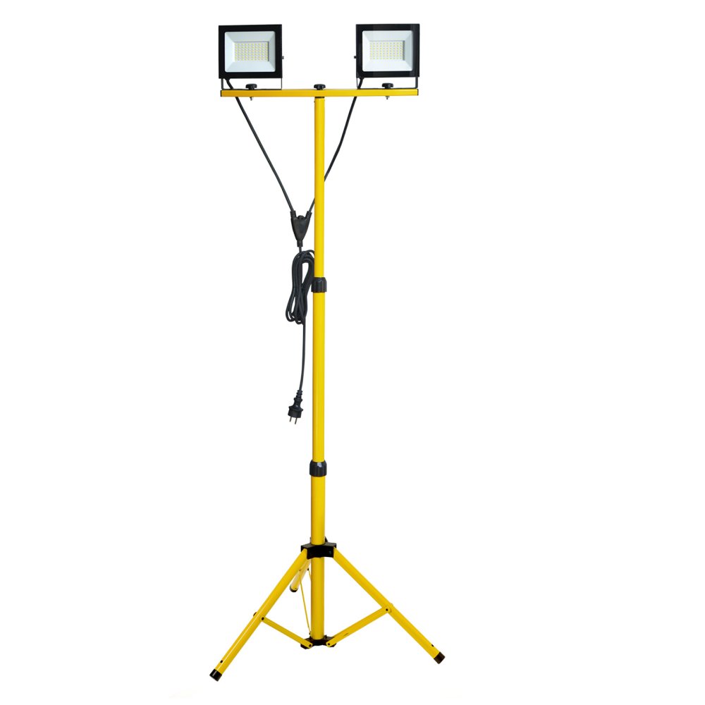 E-shop Vonkajší záhradný LED reflektor 100W 8500lm 4000K neutrálna 110° IP54 IK06 čierny žltý Tigra Kobi