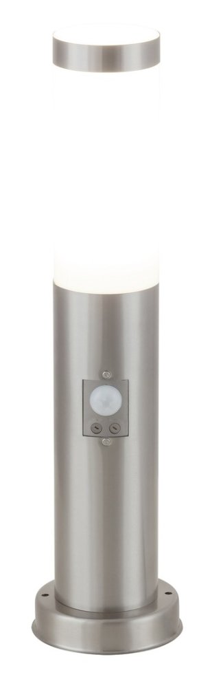 E-shop Vonkajšia záhradná LED lampa TORCH E27 IP44 tyč 45 cm so senzorom pohybu Strieborno-biela RABALUX