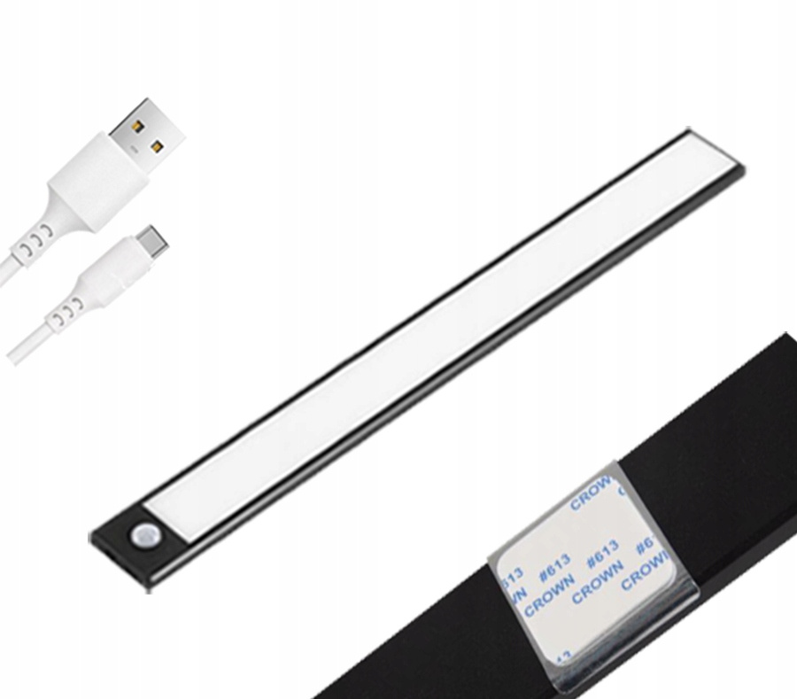 LED svetlo pod skrinku 3W CCT 60cm so senzorom pohybu čierne