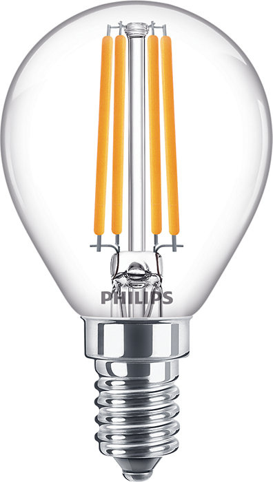 LED žiarovka guľová E14 P45 6,5W = 60W 806lm 2700K teplé vlákno PHILIPS