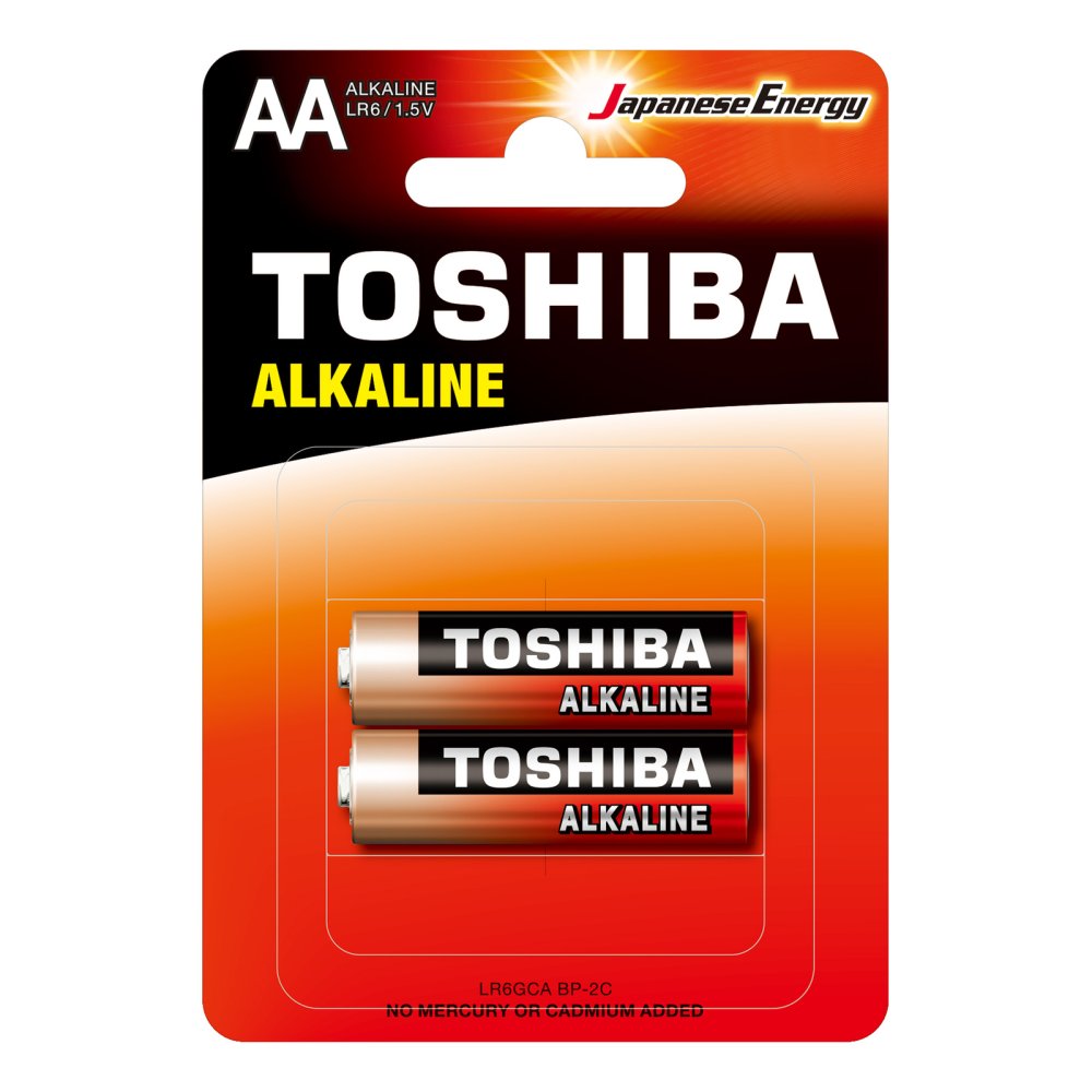 TOSHIBA RED ALKALINE LR6 AA 1,5V Alkalické batérie Blister 2ks