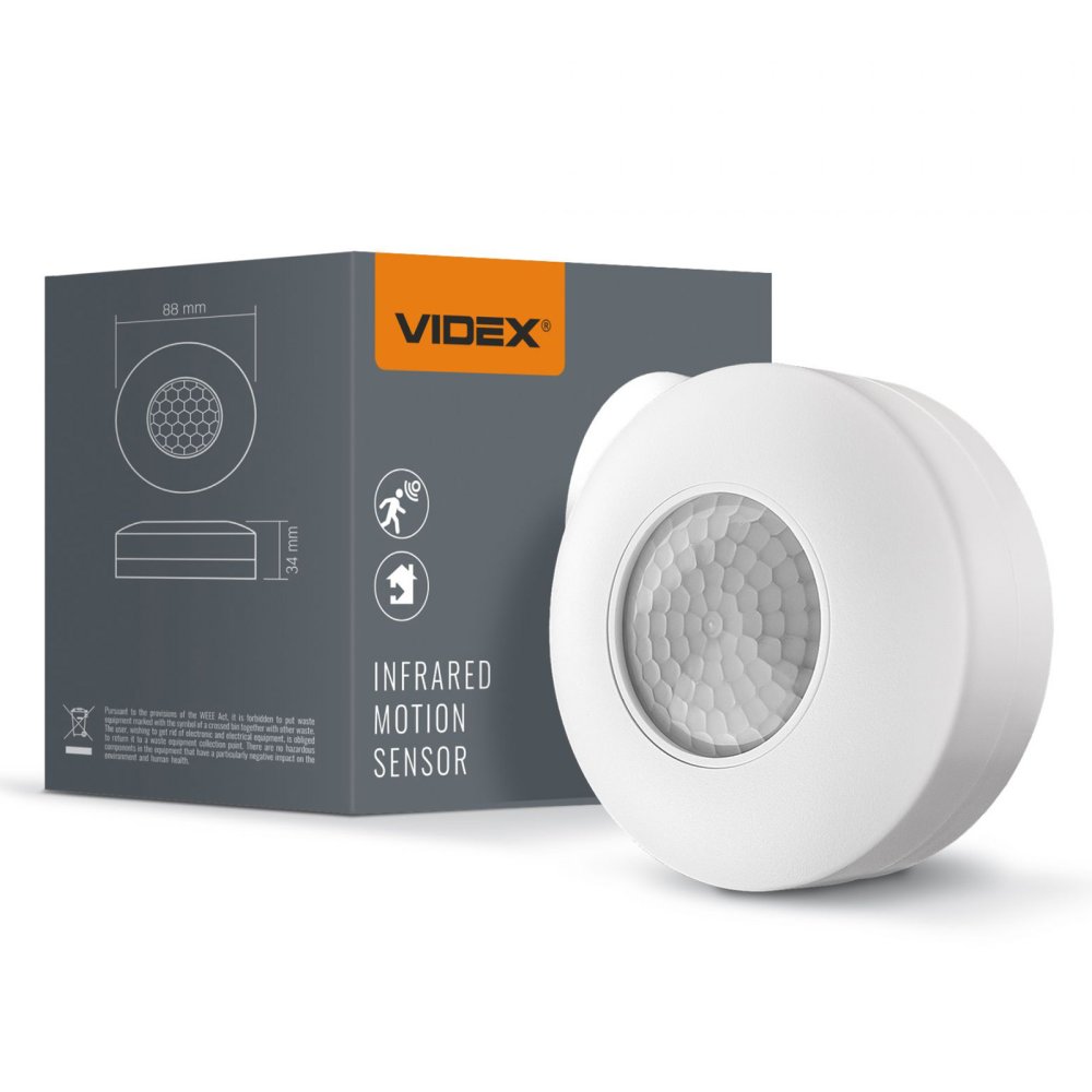 Senzor pohybu a súmraku 1200W biely VL-SPC12W Videx