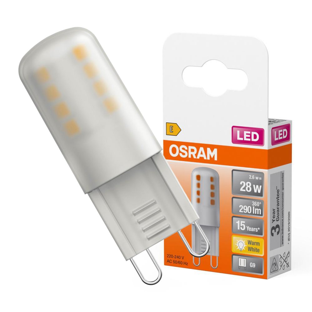 LED žiarovka G9 2,6W = 28W 290lm 2700K Teplá 300° LED PIN Osram