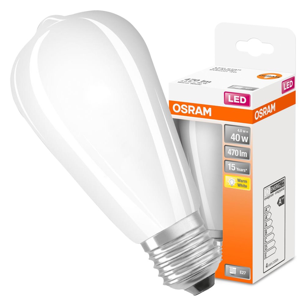 LED žiarovka ST64 E27 4W = 40W 470lm 2700K Warm 300° Retrofit Filament CLASSIC Osram