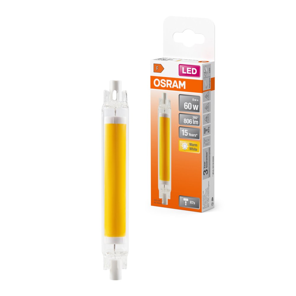 LED žiarovka v kapsuli R7s 8W = 60W 806lm 2700K Warm 300° SLIM LINE Osram