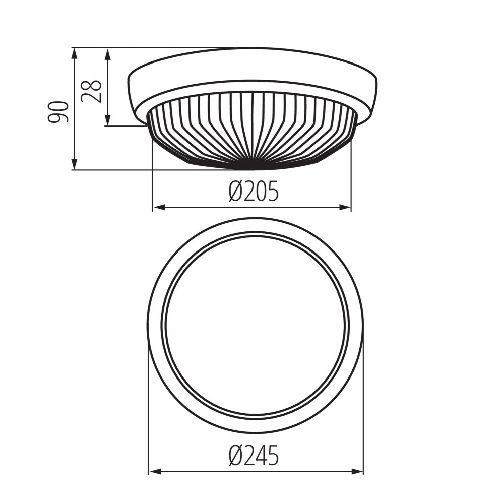 E-shop SANGA DL-100 E27 White Kanlux Stropné osvetlenie PLAFON